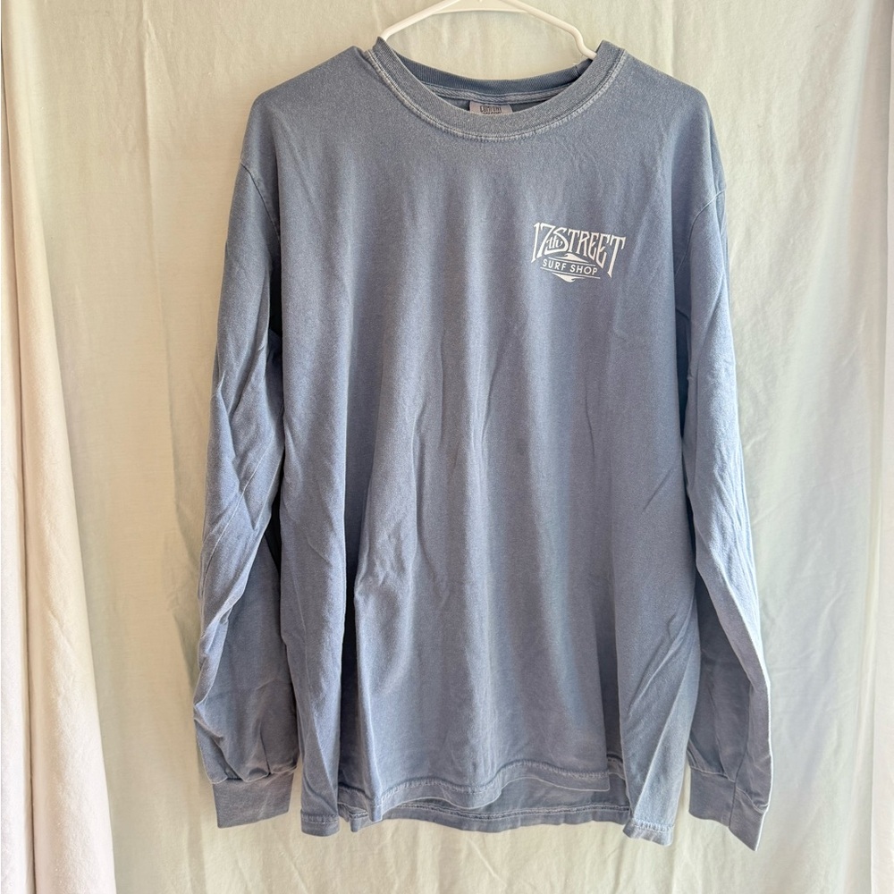 Comfort Colors Slate Blue Long Sleeve Tee